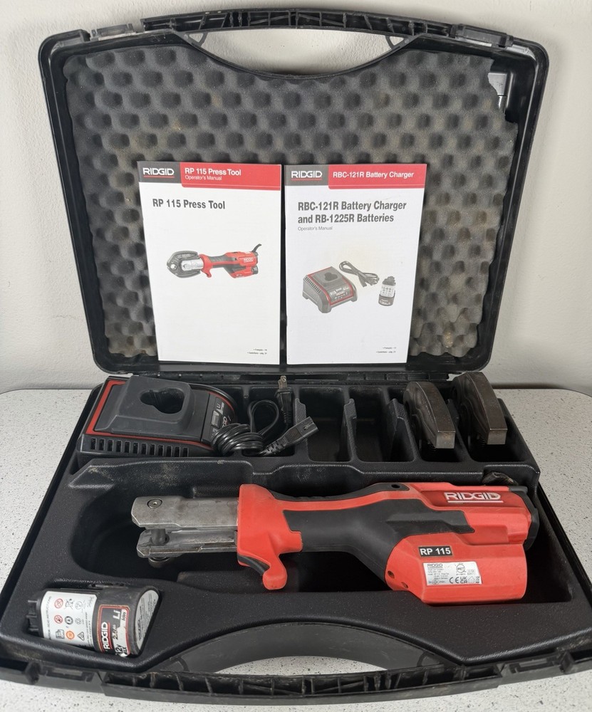 RIDGID RP 115 Mini Press Tool Kit 1/2 in to 3/4 in w Battery N Charger