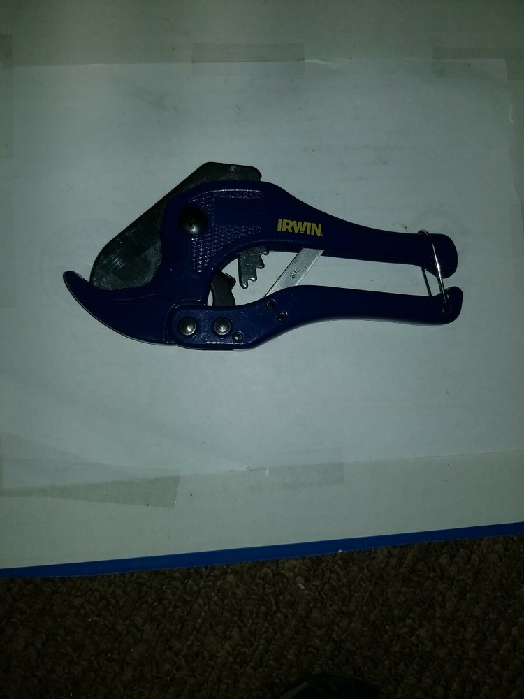 Irwin Ratcheting Multipurpose PVC Cutter Cuts up to 1-1/2&Prime; Pipe; item# 1137540