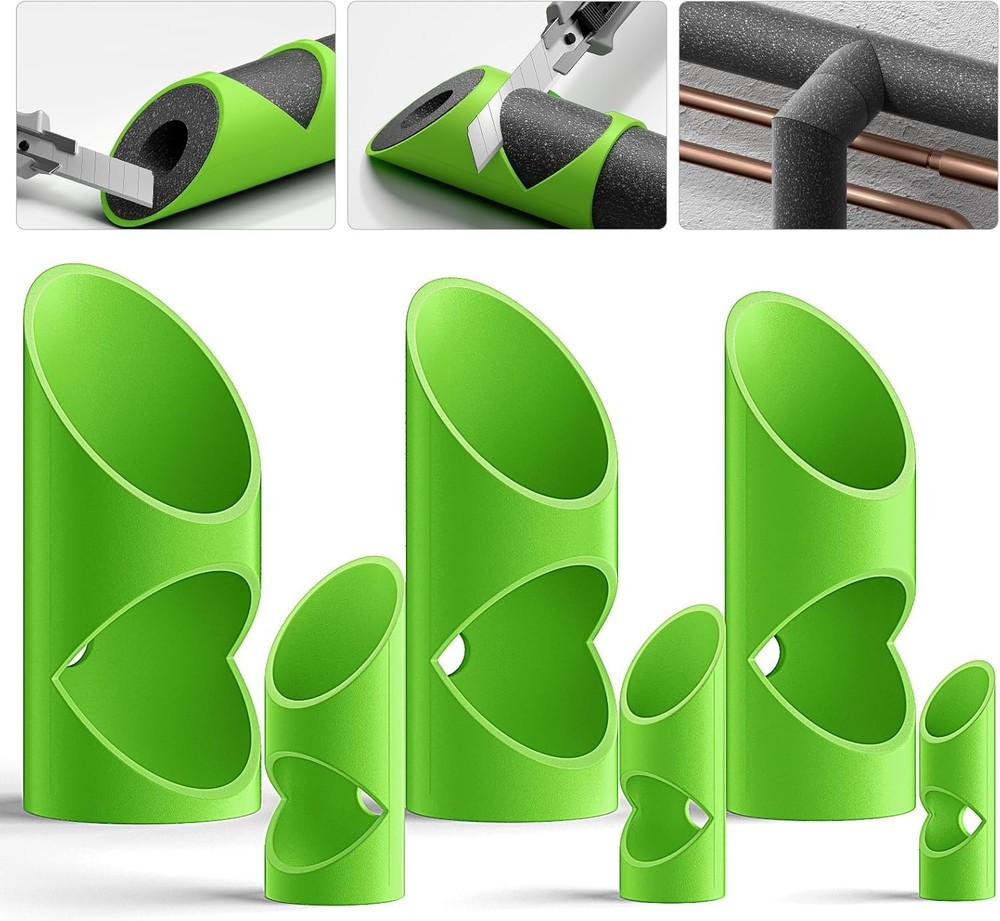 6PCS Pipe Insulation Cutter Guide Set 15mm-52mm Foam Rubber Tube Cutting Tool