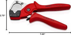 KNIPEX Tools 90 10 185 Pneumatic Hose Cutter, Red