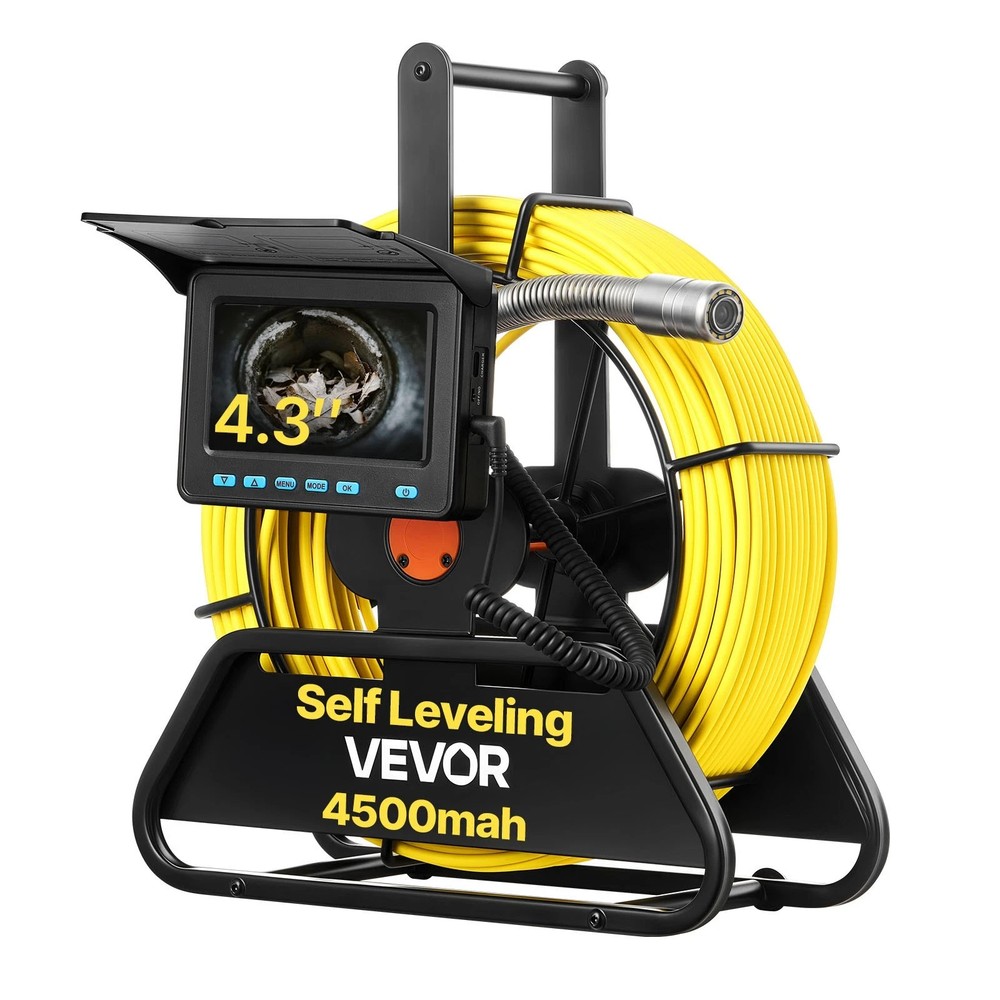 VEVOR Sewer Camera 98ft Drain Inspection, 4.3&Prime; HD Screen (Without self-leveling)