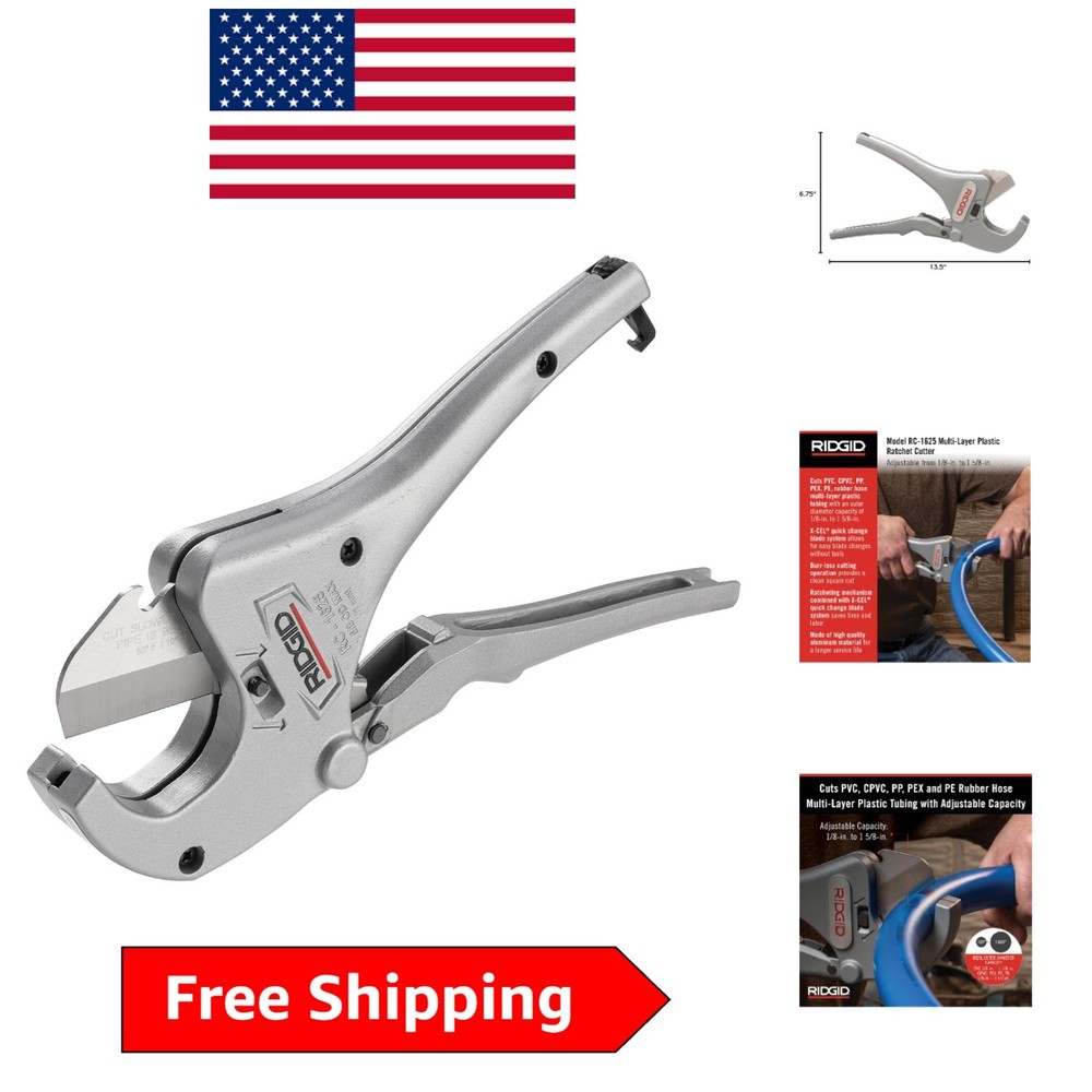 Precision Aluminum Ratchet Action Cutter for Plastic and Multilayer Tubing