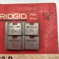 Ridgid 12-R 1/4&rdquo; NPT Pipe Dies (NOS)
