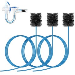 3 Pcs Flexible Drain Brush Set, 48&Prime; AC & HVAC Condensate Trap Cleaner Tool