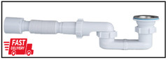 Bath Shower Drain Low Profile p Trap 1 1/2&Prime; Flat Kit for White