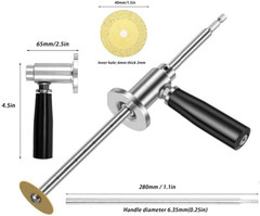 PVC Pipe Cutter Drill Attachment Inside Cutter w Diamond Grit Wheel and Handle