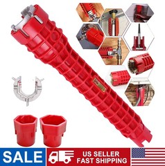 5 in 1 Faucet Sink Installer Home Multi Tool Pipe Wrench For Plumbers Homeowners