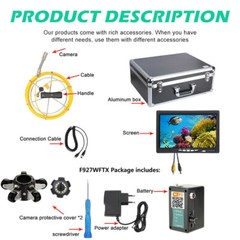 7&Prime; 30M WIFI Pipe Inspection Camera with 512hz Locator 1000TVL Sewer Camera IP68