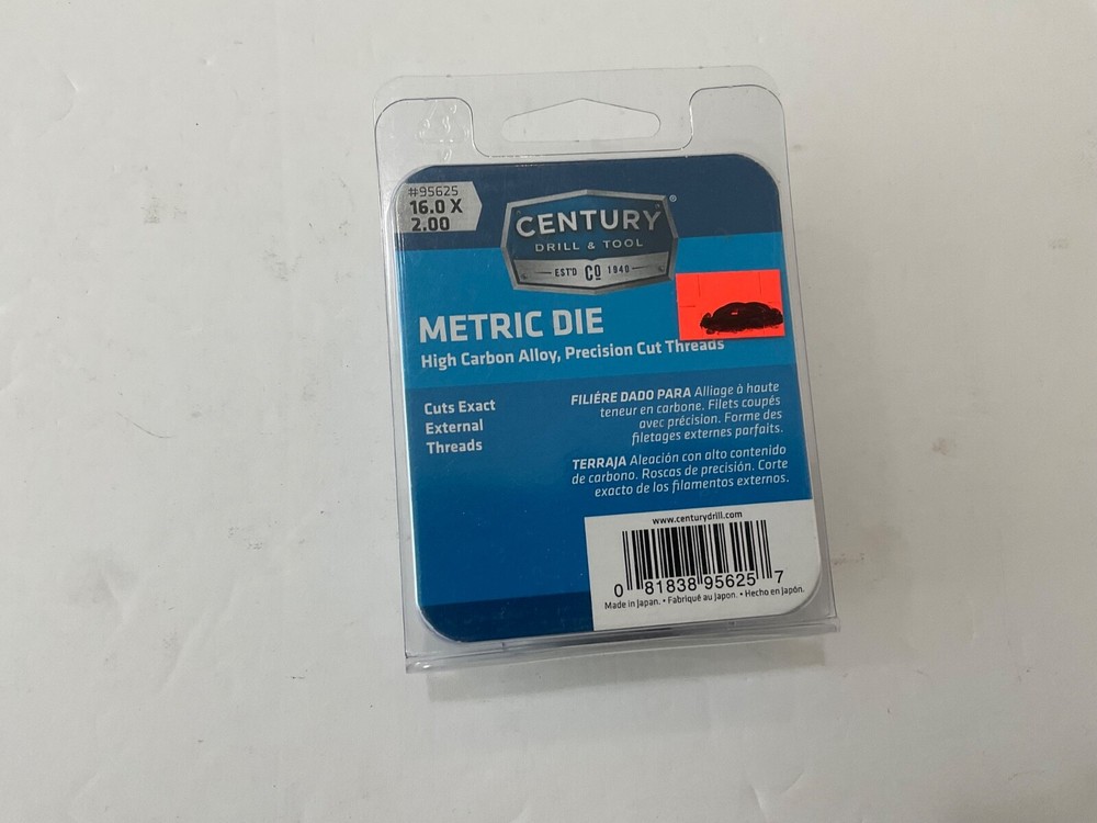 New Century Drill & Tool Co. 16.0 x 2.00 M hexagon die #95625 made in Japan
