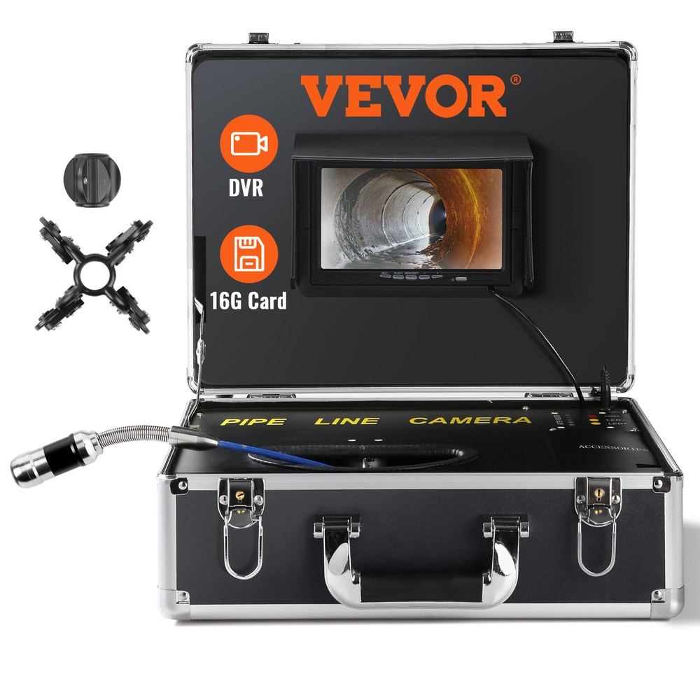 7&Prime; Sewer Camera 50m/165ft Pipe Inspection Camera Drain Camera IP68 waterproof