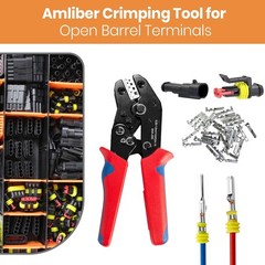 Wire Crimping Tool with Ratchet, Ratchet Wire Crimper Tool for Open Barrel Term