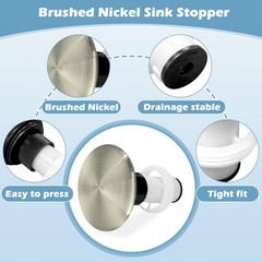 972-098J Plumbing-Equipment Brushed Nickel Drain Sink Stopper, Gold
