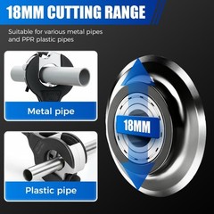 Robust Ratchet Pipe Cutter &ndash; Hand-Operated Ratchet System with 360&deg; Swiveling