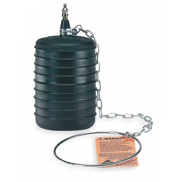 Cherne Test Ball Plug,Ring&Chain,4.5&Prime;Deflate L 270108 Cherne 270108 675115270107