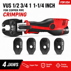 360-degree rotatable Press Jaw Compatible with Milwaukee 2473 M12 Ring Jaw Set