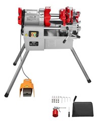 VEVOR Electric Pipe Threader Machine 750W 28RPM Cutter for 1/2&Prime; to 2&Prime; Pipes