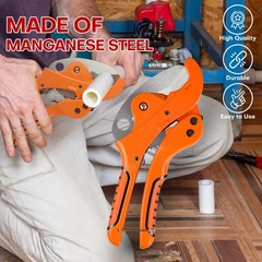 YYIYITOOLS Ratchet-type Tube and Pipe Cutter-41mm,1-5/8&rdquo;&rsquo;.OD PVC, Orange