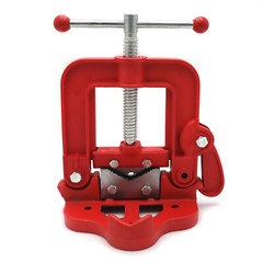 Heavy Duty Cast Iron Forged Hinged Pipe Vice Vise Bench Tube Clamp For 3-12cm