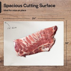 Professional Cutting Board Mats 24 x 18 Inch &ndash; 4 Pack, Extra Large White Colo&hellip;