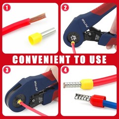 Labor-Saving Hexagonal Crimping Tool Set, 6-Sided Pliers 0.05-16mm for Ferrules