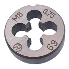 HSS M8x0.75mm Pitch Metric Die Right Hand Thread Machining Tool Hardware