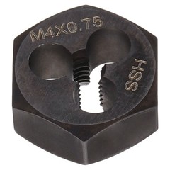 HSS M4 x 0.75 Metric Machine Thread Hex Die Right Hand High Speed Steel