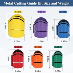 Drkerr 6Piece Magnetic Metal Pipe Cutting Guide Kit &ndash; (Includes Sizes: 1-5/8&Prime;&hellip;