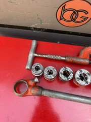 Ridgid 00R Pipe Threading Set, Ratchet, Handle+6 Dies ALL GOOD TEETH 7/9/26 #1