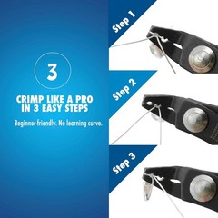 Standard Crimp Tool &ndash; Compatible with Crimp Beads #1-3, Tubes #2-3, Dark Blue, 5