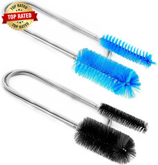 2 Pcs Flexible Drain Pipe Cleaning Brush, 36&Prime; Extra Long Double Ended Nylon Bris