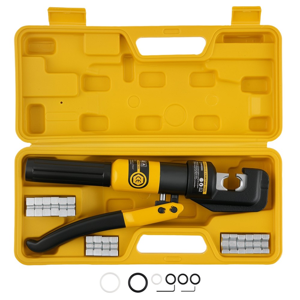 Hydraulic Crimper Crimping Tool Wire Battery Cable Lug Terminal 10 Ton