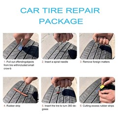 Tire Repair Kit,46pcs Heavy Duty Tire Plug Kit, With Universal Tire Pat