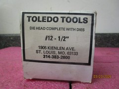 NEW Toledo Tools Die Head Complete with Dies #12 &ndash; 1/2&Prime;