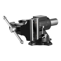 Heavy Duty Bench Vise, 5.5&Prime; Jaw Width, Double Swivel Rotating Multi &ndash; Purpose