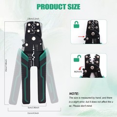 Multifunctional Crimping Pliers Tool with Stripper and Cutter for Wire Connectio