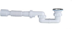 Bath Shower Drain Low Profile p Trap 1 1/2&Prime; Flat Kit for White