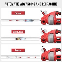 Cordless Electric Drain Auger 25Ft Auto Feed Plumbing Snake Tool 20V Battery New