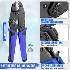 Crimping Tool Set 6PCS &ndash; Ratchet Wire Crimping Tool for Heat Shrink,Insulated&hellip;