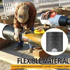4 Piece Flexible Pipe Measuring Tool &ndash; 4 Sizes Pipe Wrap around for 1&Prime; to 48&Prime; Pi