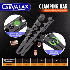 CARVALAX 45&deg; Eccentric Flaring Tool Kit for Copper, Brass, and Aluminum Tubing,