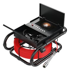 50M Sewer Drain Pipe Inspection Camera with 23mm Endoscope Probe 7&Prime; DVR Recorder