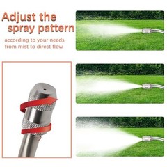 Adjustable Nozzle Spray Wand 44 Inch Stainless Steel Built in Shut off Valve
