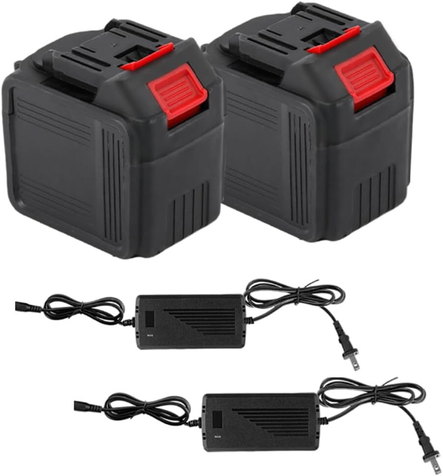 ✅ Pair of 2 NEWTRY Cordless Rebar Cutter Replacement Batteries + Chargers 42v ✅