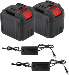 ✅ Pair of 2 NEWTRY Cordless Rebar Cutter Replacement Batteries + Chargers 42v ✅