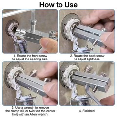2x Broken Pipe Screw Extractor & Faucet Valve Thread Remover Adjustable 13&ndash;18mm
