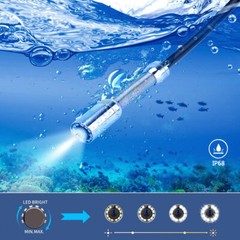 9&Prime; 50M Pipe Sewer Inspection Camera with 512hz Self-leveling Keyboard Input IP68