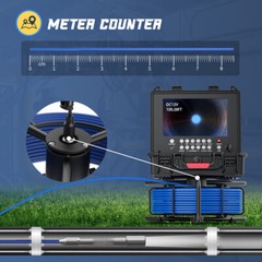 9&rdquo; 50M HD DVR WIFI Sewer Camer Pipe Inspection Camera 23mm Camera Meter Counter