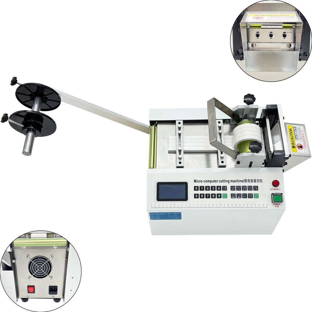 110V Microcomputer Automatic Pipe Cutting Machine Plastic Tube PE Hose Cutter