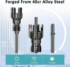 2Pcs Integrated Internal & External Pipe Threading Tool &ndash; 1/2&Prime; & 3/4&Prime;, Upgraded