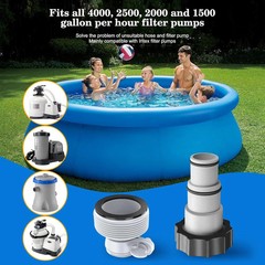 4 Pack Pool Hose Adapter 2 Type A B Conversion Connector for 1.25&Prime; to 1.5&Prime; Hoses